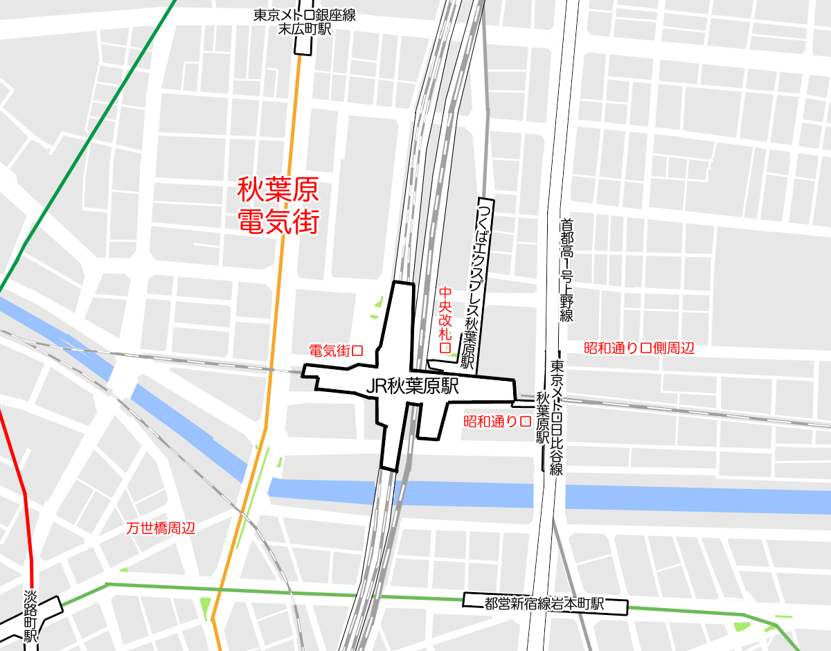 秋葉原駅周辺マップ