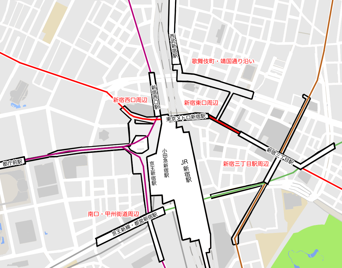 新宿繁華街マップ